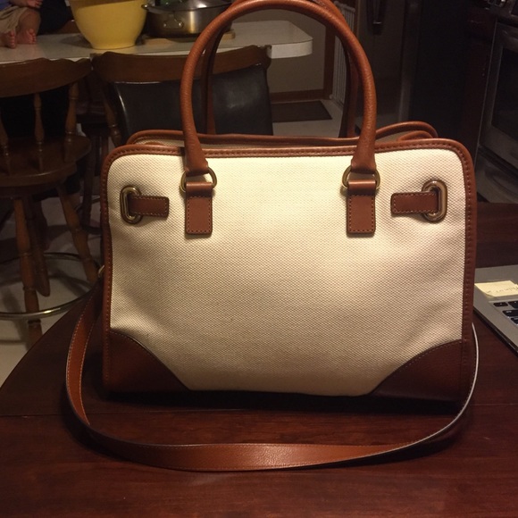 MK Hamilton Canvas Purse (white and red) - Picture 2 of 4