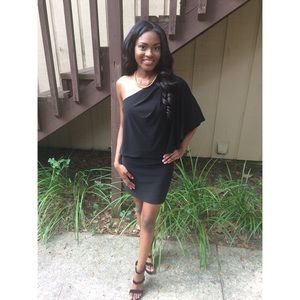 Jessica Simpson One-Shoulder Cocktail Dress