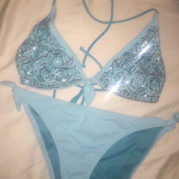 Teal Victoria's Secret bikini set