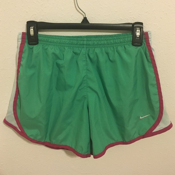 Green and Pink Nike Shorts