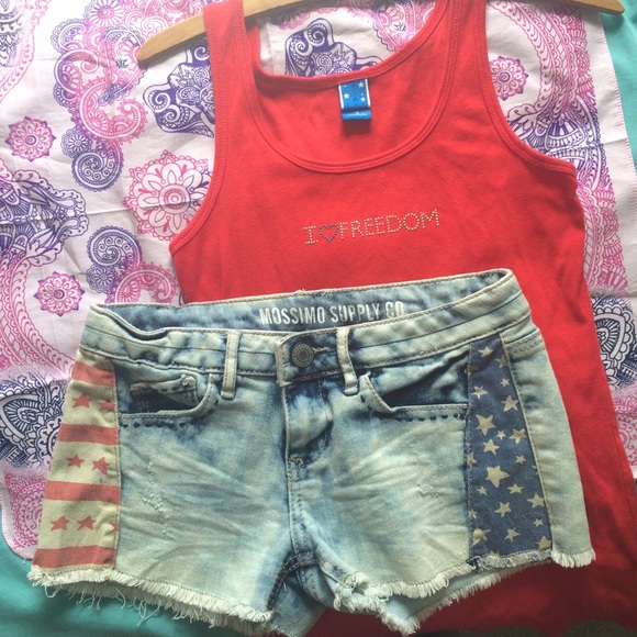 DONATING TOMORROW! Patriotic tank and shorts