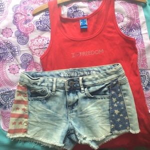 DONATING TOMORROW! Patriotic tank and shorts