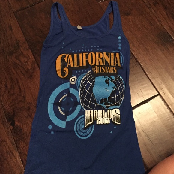 California Allstars bullets worlds tank top cheer
