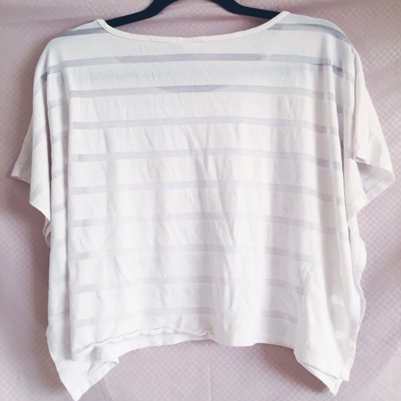 White Striped Batwing Top - Picture 2 of 3