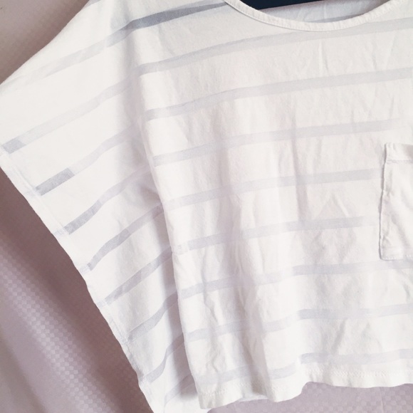 White Striped Batwing Top - Picture 3 of 3