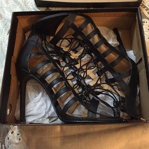 Mark & Maddux lace up heeled sandal