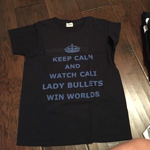 Cali lady bullets t-shirt cheerleading