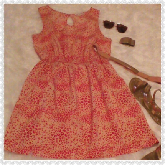 CASUAL CORAL/ BEIGE SUNDRESS