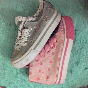 2 pair sparkly shoes