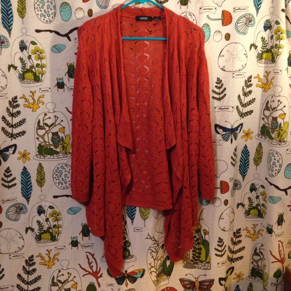 Comfy Boho Rust Colored Cardigan