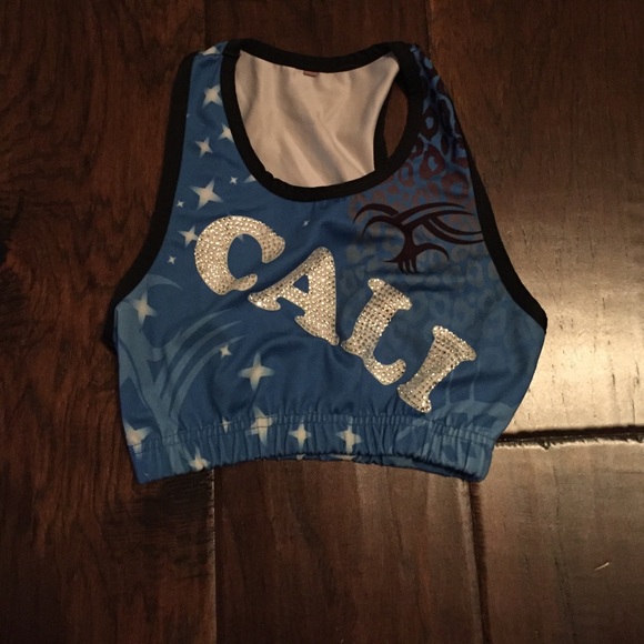 California Allstars bullets sports bra! Cheer