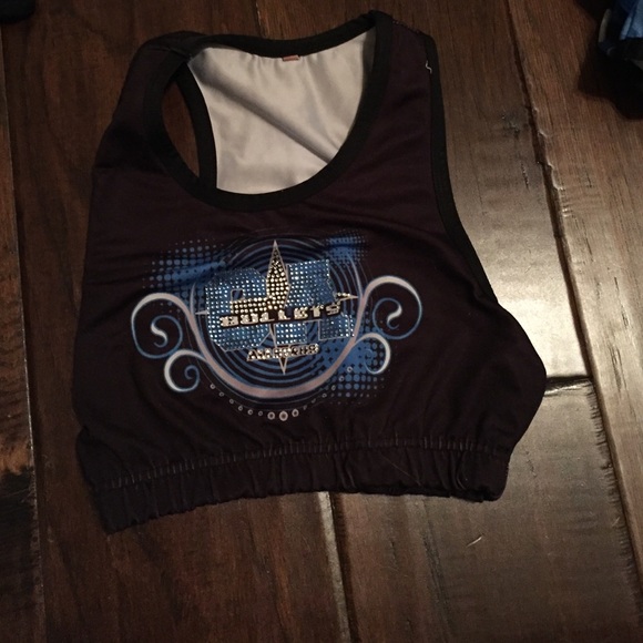 California Allstars bullets sports bra cheer