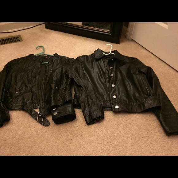 Two leather coats