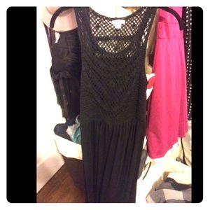 Black Crotchet Maxi Dress