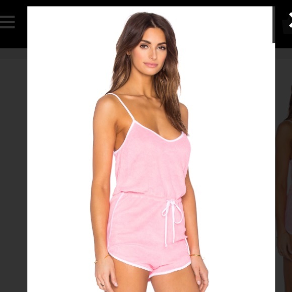 NWT Wildfox Pink Pool Party Romper - Picture 2 of 4