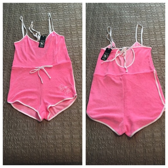 NWT Wildfox Pink Pool Party Romper - Picture 4 of 4