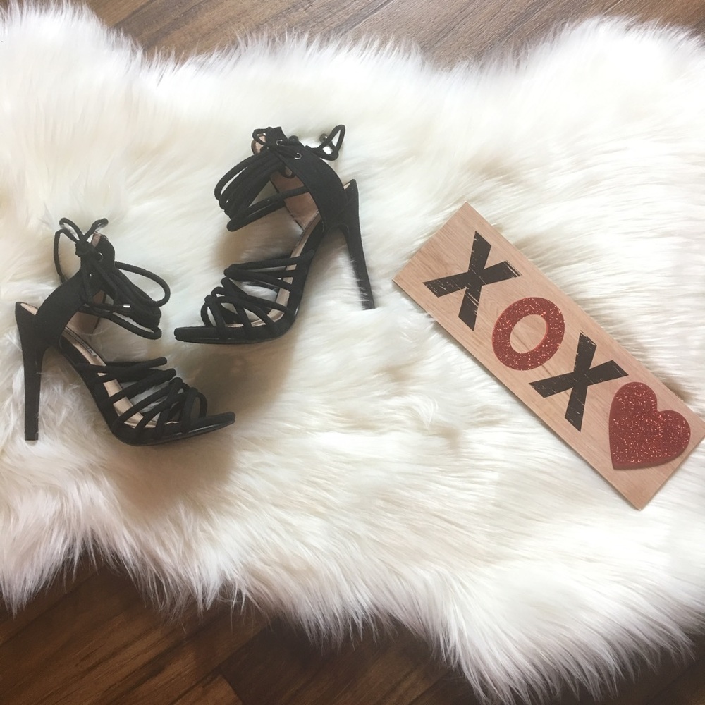 Black Strappy Heels