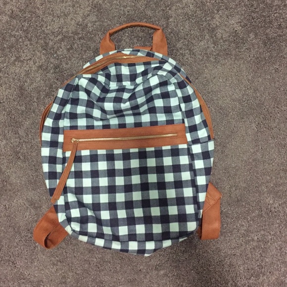 Mint and Navy Backpack