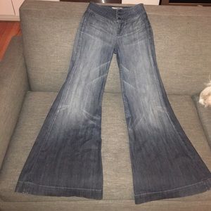 Seven for All Mankind wide leg/high waisted jeans