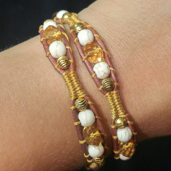 Leather wrap bracelet