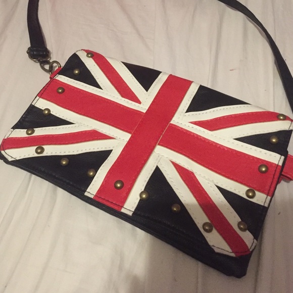 Union jack black crossbody bag