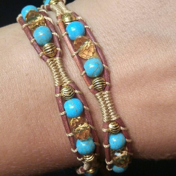Leather wrap bracelet