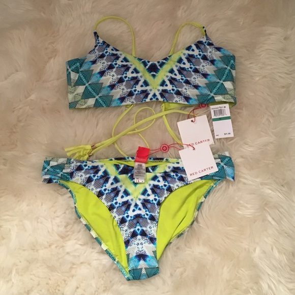 Red Carter Bikini sz Large