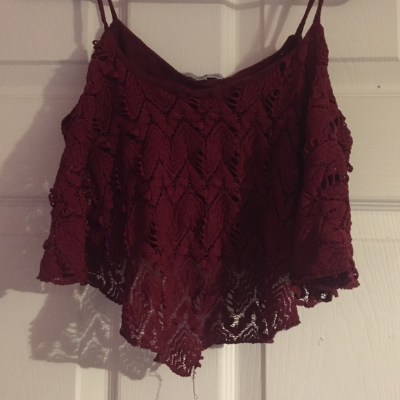 Maroon crop top
