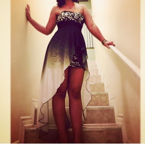 Sparkly formal hi-low dress - Picture 1 of 2