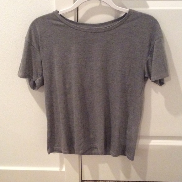 Topshop Relaxed Fit Basic Gray Tee