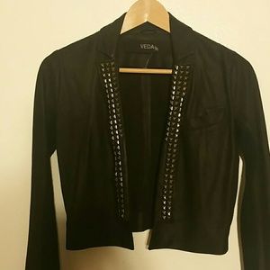 REAL Leather Cropped Jacket