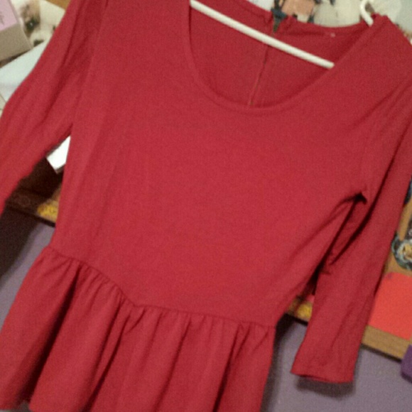 Bogo free sale Sz small red peplum shirt