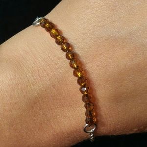 Dainty crystal beaded bracelet
