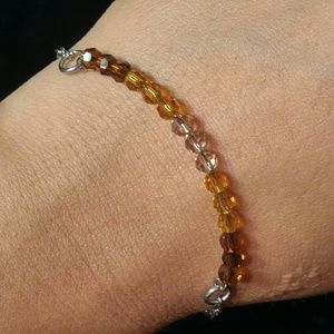 Dainty crystal beaded bracelet