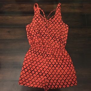 Urban Orange and Black Romper
