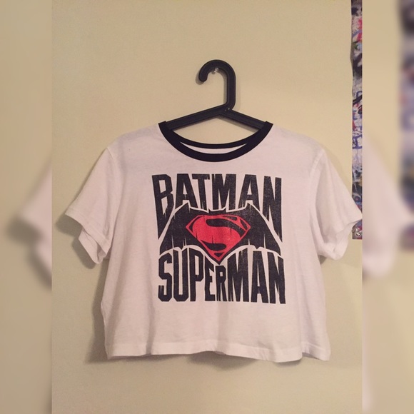 batman vs superman crop top 💕