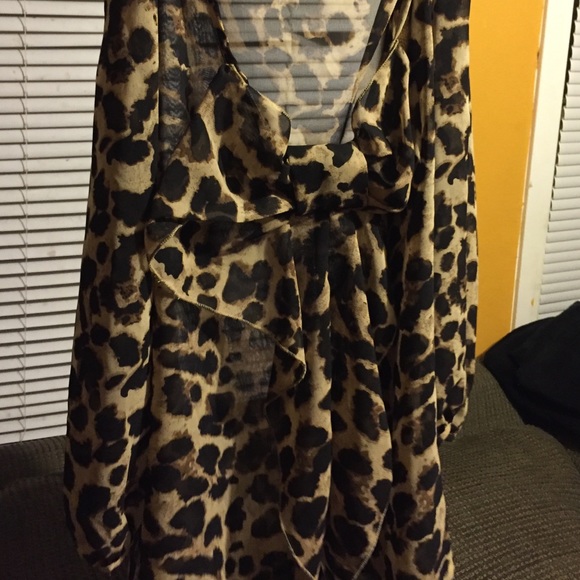 Cheetah print blouse