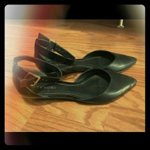 Black Tesori Pointy Flats