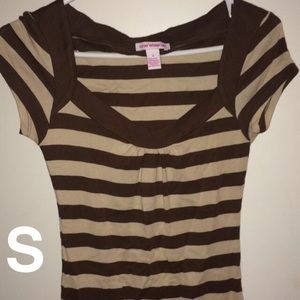 CUTE BROWN STRIPPED TOP