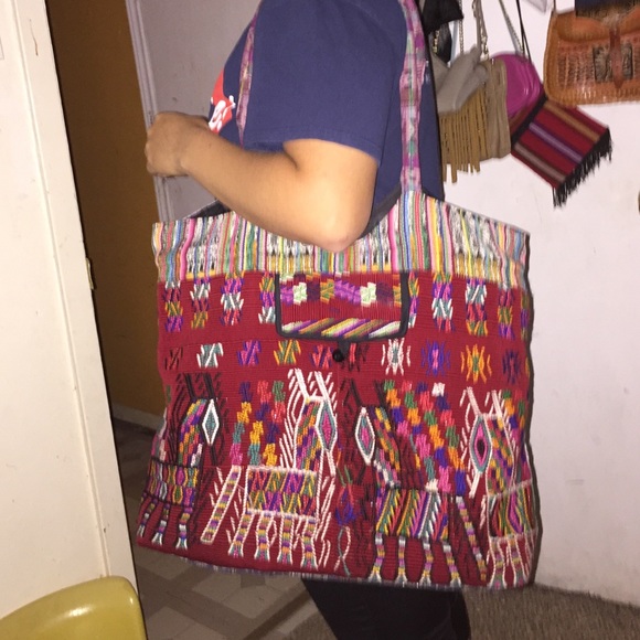Used handmade Guatemalan tote bag