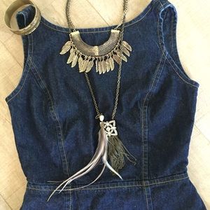 BCBG MAXAZARIA🍭Sz 0🍭Denim backless Midi 🍭Beauty