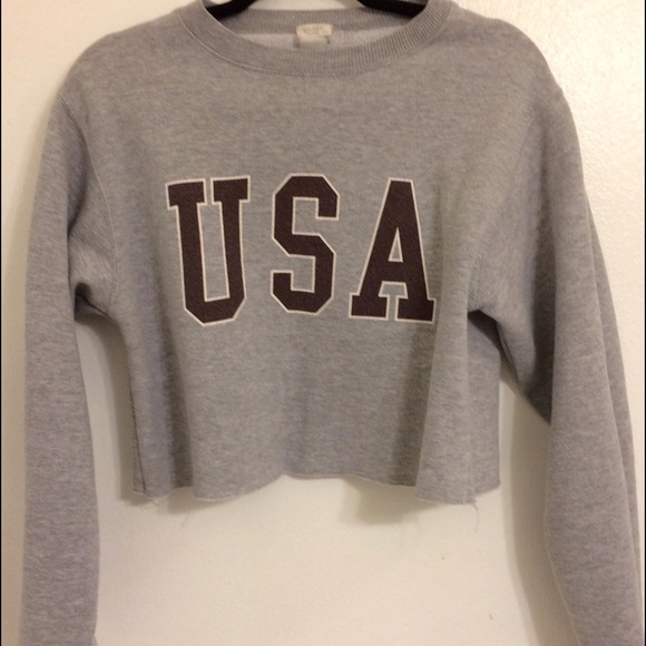 USA crop top long sleeved