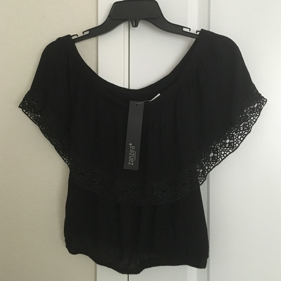 Black Casual Off Shoulder Top. - Picture 4 of 4