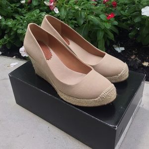 J. Crew Flax Natural color Wedges/Espadrilles 7.5