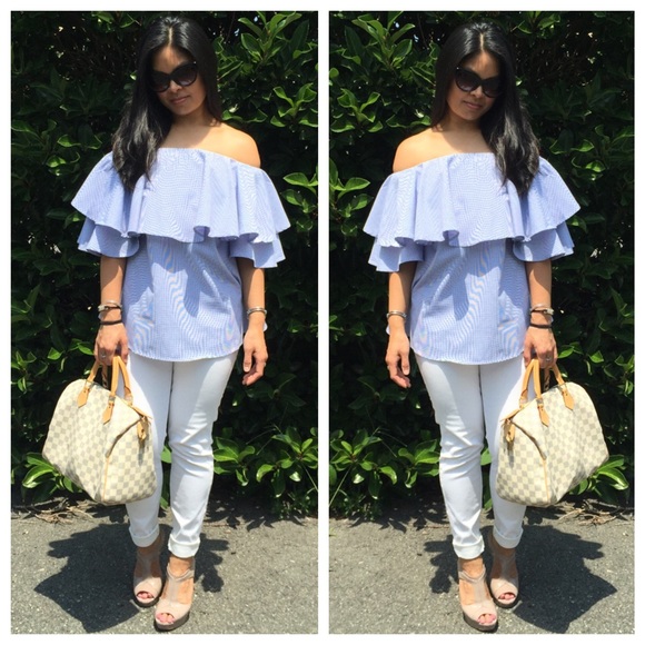 🚫SOLD🚫✨HOST PICK✨Ruffle off the shoulder blouse - Picture 4 of 4