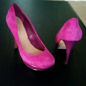 Jessica Simpson jazz berry suede heels