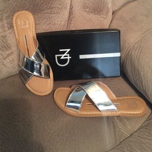 New Directions Flat Criss Cross Sandal