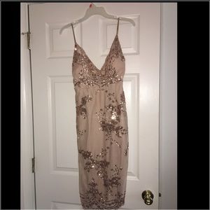 Champagne Sequin Dress