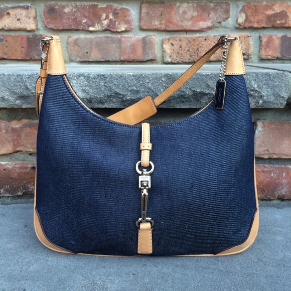 Coach Handbags - Coach Denim and Leather Handbag