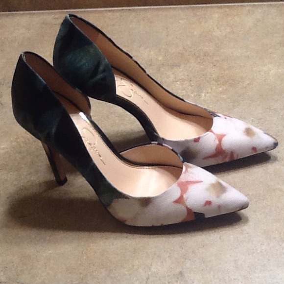 Jessica Simpson floral heels